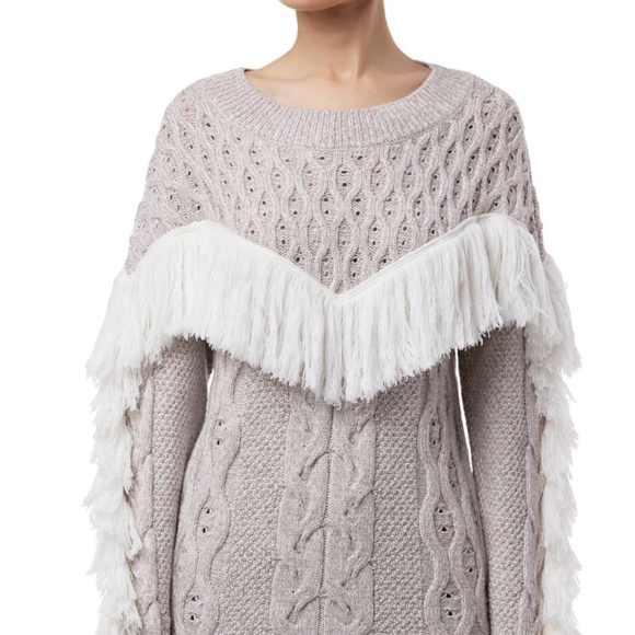 Amur Ulla Fringe Wool Cable Knit Sweater XL - Picture 13 of 14